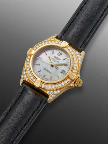 BREITLING, YELLOW GOLD AND DIAMOND-SET 'CALLISTINO' WITH MOTHER-OF-PEARL DIAL, REF. K52043 - photo 2