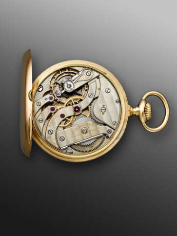 PATEK PHILIPPE, YELLOW GOLD OPENFACE POCKET WATCH, RETAILED BY F. MICHAELSEN - ROME - photo 4