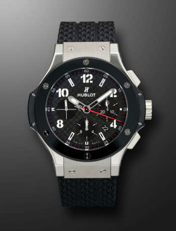 HUBLOT, STAINLESS STEEL AND CERAMIC CHRONOGRAPH 'BIG BANG', MADE FOR THE WINNERS OF THE POLO GOLD CUP GSTAAD - фото 1