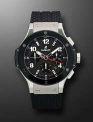HUBLOT, STAINLESS STEEL AND CERAMIC CHRONOGRAPH 'BIG BANG', MADE FOR THE WINNERS OF THE POLO GOLD CUP GSTAAD