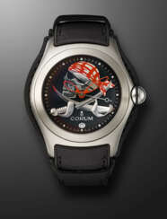 CORUM, LIMITED EDITION STAINLESS STEEL 'BUBBLE PRIVATEER PIRATE', 'THE COLLECTORS SERIES', REF. 082.150.20, NO. 786/1955