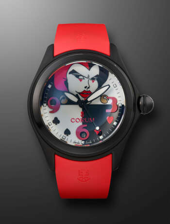 CORUM, LIMITED EDITION PVD-COATED STAINLESS STEEL JOKER 'BUBBLE', REF. 08.0009, NO. 16/38 - photo 1
