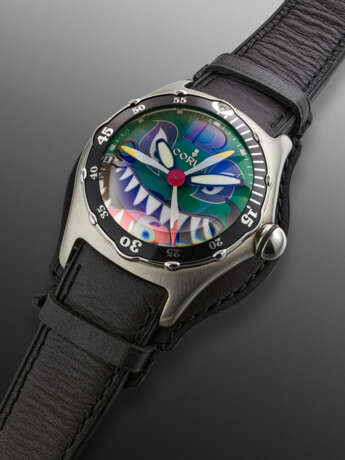 CORUM, LIMITED EDITION STAINLESS STEEL FLYING SHARK 'BUBBLE DIVE BOMBER', REF. 82.180.20 - photo 2
