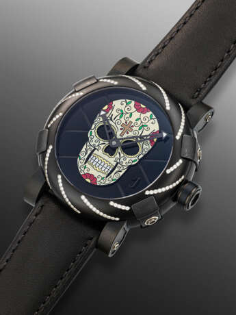 ROMAIN JEROME, LIMITED EDITION PVD-COATED STAINLESS STEEL 'DIA DE LOS MUERTOS', REF. RJTAUFM001, NO. 07/25 - photo 2