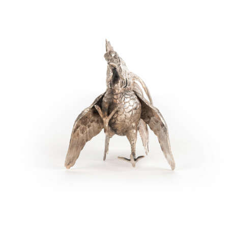 Silberfigur eines Hahns - photo 5