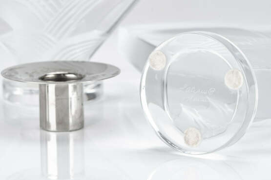 Paar Lalique 'Ravelana' Kerzenhalter - Foto 3