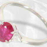 Ring: eleganter Platinring mit sehr schönem Rubin von 1ct - фото 1