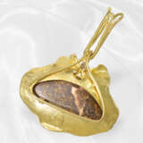 Handgefertigter Designer-Goldschmiedeanhänger mit schönem Opal und Brillant besetzt, 18K Gold - photo 4