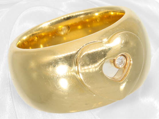 Massiver, luxuriöser Chopard Designer Goldschmiedering "Happy Diamonds", Markenschmuck aus 18K Gold - Foto 3