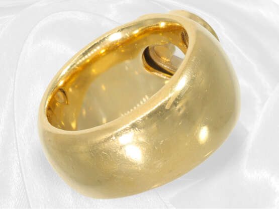 Massiver, luxuriöser Chopard Designer Goldschmiedering "Happy Diamonds", Markenschmuck aus 18K Gold - Foto 4