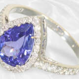 Ring: Feiner und hochwertiger Brillantring mit sehr schönem Tansanit von ca. 2ct - photo 4