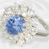 Ring: hochwertiger vintage Saphir/Brillantring, ca. 6,5ct, ehem. NP 23.000DM - Foto 1