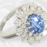 Ring: hochwertiger vintage Saphir/Brillantring, ca. 6,5ct, ehem. NP 23.000DM - Foto 3