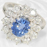 Ring: hochwertiger vintage Saphir/Brillantring, ca. 6,5ct, ehem. NP 23.000DM - Foto 4