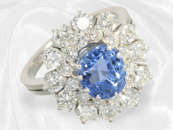 Ring: hochwertiger vintage Saphir/Brillantring, ca. 6,5ct, ehem. NP 23.000DM - Foto 5