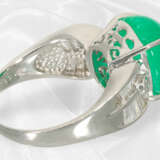 Ring: neuwertiger Platinring mit großem Smaragd von sehr guter Qualität, 6,65ct - photo 4