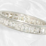 Ring: außergewöhnlicher vintage Memoire-Ring, Platin, Emerald-Cut Diamanten - photo 2