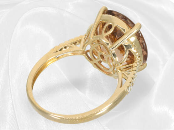 Ring: moderner Goldschmiedering mit großem Turmalin von 9,19ct - Foto 6