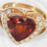 Ring: Sehr schöner Damenring mit seltenem Spessartin ( Mandarin Granat ), ca. 4,78ct - Foto 2