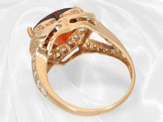 Ring: Sehr schöner Damenring mit seltenem Spessartin ( Mandarin Granat ), ca. 4,78ct - photo 5