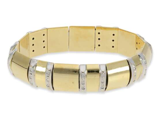 Armband: sehr schönes vintage Designerarmband mit Brillanten, insgesamt ca. 0,45ct, 18K Gold - Foto 2
