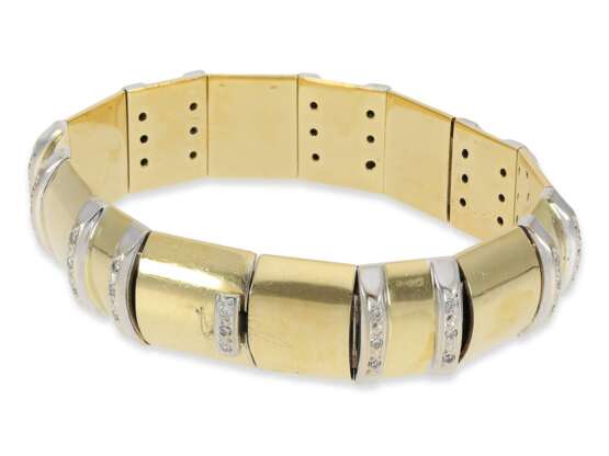 Armband: sehr schönes vintage Designerarmband mit Brillanten, insgesamt ca. 0,45ct, 18K Gold - фото 3