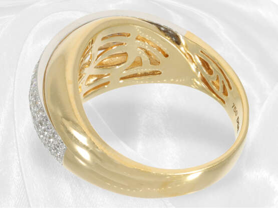 Ring: Außergewöhnlicher und ungetragener Brillant-Goldschmiedering im Overcross-Design, 18K Gelbgold - фото 5