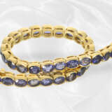 Hochwertiges Goldschmiede-Armband mit blau/violett leuchtenden Farbsteinen, lolithe, ca. 8,91ct - photo 1