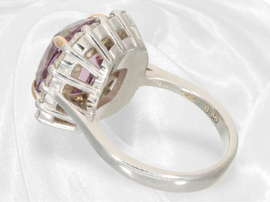 Neuwertiger dekorativer Saphir/Brillant-Goldschmiedering, wertvoller pink-violetter Saphir von ca. 6,86ct - photo 6