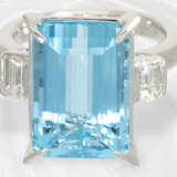 Ring: Aquamarinring der Spitzenklasse, "Santa Maria Blau" 8,95ct, Platin - фото 2