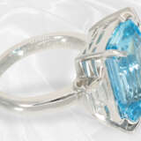 Ring: Aquamarinring der Spitzenklasse, "Santa Maria Blau" 8,95ct, Platin - Foto 3