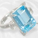 Ring: Aquamarinring der Spitzenklasse, "Santa Maria Blau" 8,95ct, Platin - фото 5