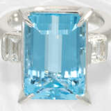 Ring: Aquamarinring der Spitzenklasse, "Santa Maria Blau" 8,95ct, Platin - Foto 8