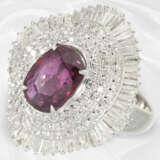 Ring: ehemals sehr teurer, hochfeiner Rubin/Diamant-Ballerina-Cocktailring, Platin, ca. 5,17ct - фото 2