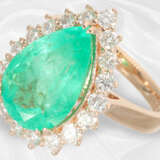 Ring: moderner, ehemals sehr teurer Smaragd/Brillantring, natürlicher kolumbianischer Smaragd von 6,5ct, mit GRS Gemstone Report - фото 4