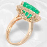 Ring: moderner, ehemals sehr teurer Smaragd/Brillantring, natürlicher kolumbianischer Smaragd von 6,5ct, mit GRS Gemstone Report - photo 6