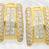 Luxuriöse Brillant/Diamant-Ohrringe von Becker, Handarbeit aus 18K Gold und ca. 4,5ct feinen Brillanten - photo 1