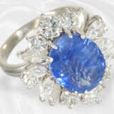 Ring: ehemals sehr teurer Goldschmiedering, Ceylon Saphir "NO HEAT" 6,5ct - фото 2