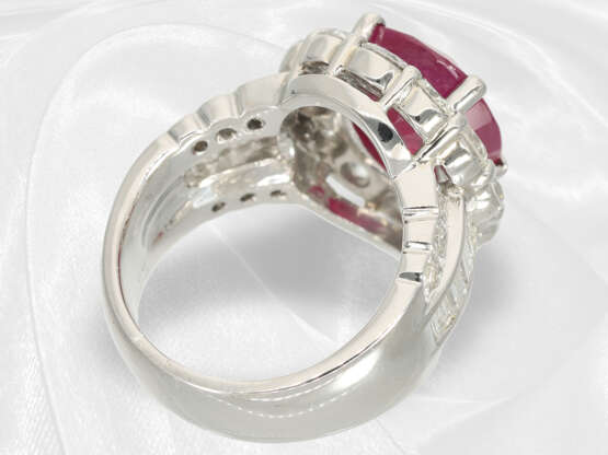 Ring: ehemals sehr teurer Platinring mit natürlichem Burma-Rubin von 7,18ct, GIA Zertifikat - photo 6