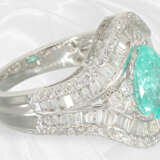 Ring: exquisiter Diamantring mit seltenem Paraiba-Turmalin, neuwertig - фото 6