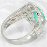 Ring: sehr hochwertiger Diamantring mit großem Paraiba-Turmalin von 3,11ct - photo 6