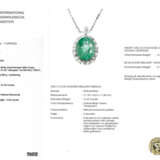 Kette/Anhänger: sehr hochwertiger Smaragdschmuck, columbianischer Smaragd von 21.63ct, IGI Report - Foto 4