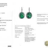 Ohrringe: sehr hochwertiger Smaragdschmuck, kolumbianische Smaragde von 29,58ct, IGI Report - фото 4