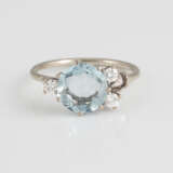 AQUAMARIN-RING MIT BRILLANTEN - photo 1