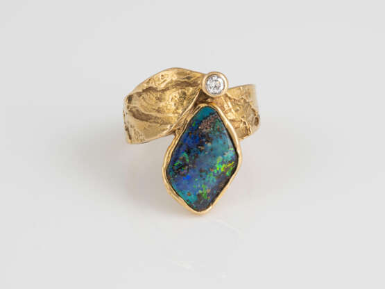 OPAL-RING MIT BRILLANT - photo 1