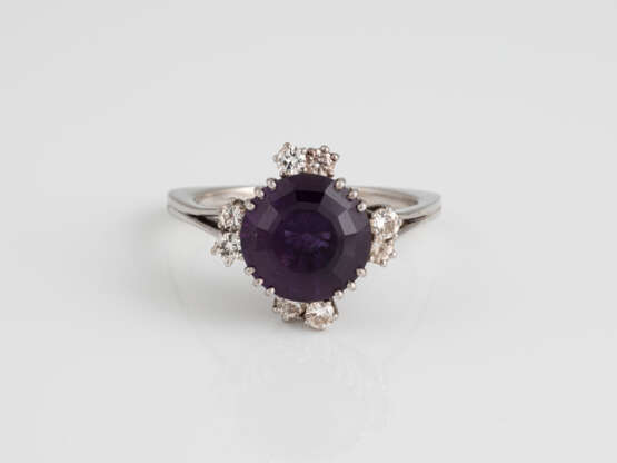 AMETHYST-RING MIT BRILLANTBESATZ - photo 1