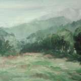 “Северная Осетия. Горные луга” Cardboard Oil paint Realist Landscape painting 1989 - photo 1