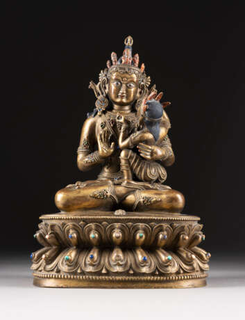 EINE SITZENDE FIGUR VON VAJRADHARA AUS BRONZE - photo 1