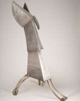 ALBERT SOUS GROSSE EDELSTAHL-SKULPTUR (1988)