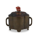 A BRONZE QUATREFOIL CENSER - photo 1